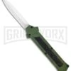 AKC F-16 OD Green D/A OTF Automatic Knife - Dagger Satin Plain -AKC Knives Shop AKC F 16 DA Dagger OTF Auto OD Green Satin BHQ 95347 jr large