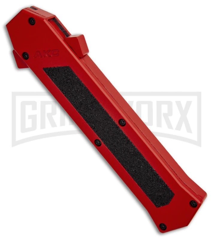 AKC F-16 Red D/A OTF Automatic Knife - Dagger Satin Plain 5 AKC F-16 Red D/A OTF Automatic Knife - Dagger Satin Plain - Image 3