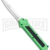 AKC F-16 Green D/A OTF Automatic Knife - Bayo Satin Plain -AKC Knives Shop AKC F 16 Green DA OTF Bayo Satin Plain BP 23855 jr large