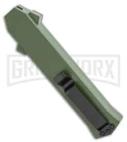 AKC F-16 OD Green D/A OTF Automatic Knife - Bayo Two TonePlain -AKC Knives Shop AKC F 16 OD Green D A OTF Automatic Knife Bayo Two TonePlain GX 35588 LS Side large