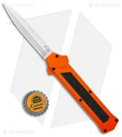 AKC F-16 D/A Bayonet OTF Automatic Knife Orange (3.3" Satin) -AKC Knives Shop AKC F 16 Orange DA OTF Auto Bayo Satin GX 37616 jr bottlecap