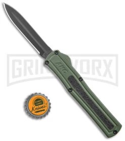 AKC F-20 OD Green Aluminum D/A OTF Automatic Knife - Dagger Black Plain 9 AKC F-20 OD Green Aluminum D/A OTF Automatic Knife - Dagger Black Plain -AKC Knives Shop AKC F 20 DA Dagger OTF Auto OD Green Black BHQ 146285 jr bottlecap large