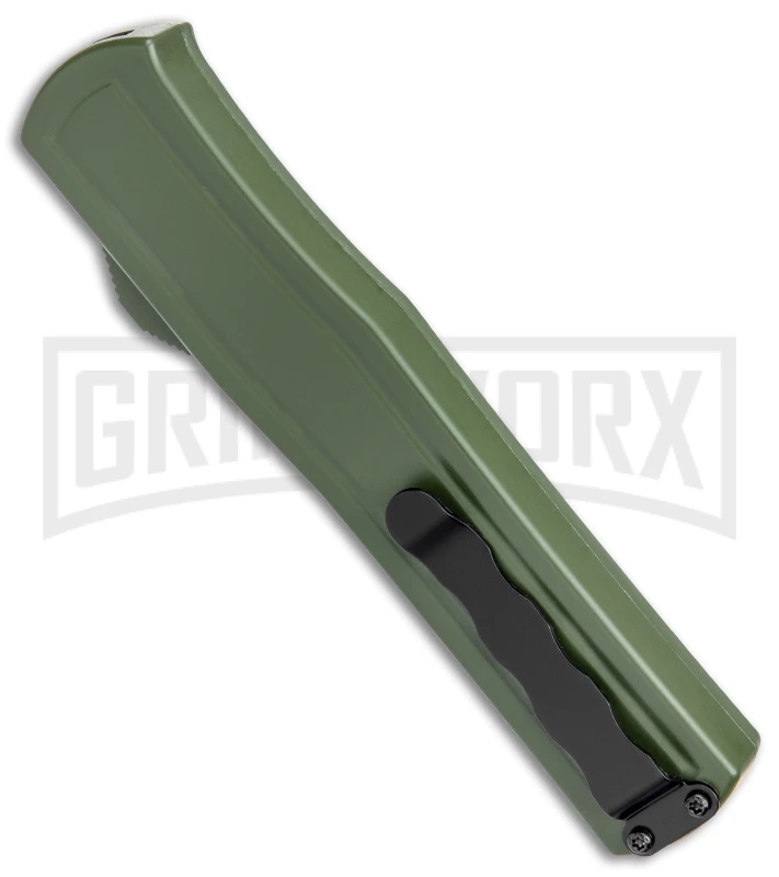 AKC F-20 OD Green Aluminum D/A OTF Automatic Knife - Dagger Black Plain 5 AKC F-20 OD Green Aluminum D/A OTF Automatic Knife - Dagger Black Plain - Image 3