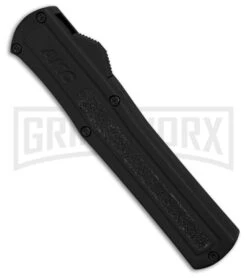 AKC Knives Shop -AKC Knives Shop AKC F20 DA Dagger OTF AK Black Alum 3in Two Tone BHQ 178763 td spine large