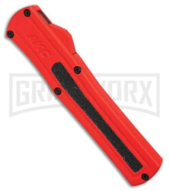 AKC Knives Shop -AKC Knives Shop AKC F20 DA Dagger OTF AK Red Alum 3in Two Tone BHQ 178590 td spine large