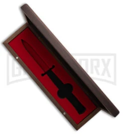 AKC 9" Italian Stiletto Swinguard Sim Ivory Auto Knife W/ Case - Polish Plain -AKC Knives Shop AKC Fancy Box side large 3