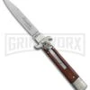 AKC 7.75" Bill DeShivs Leverletto Cocobolo Automatic Knife - Flat Grind 2 AKC 7.75" Bill DeShivs Leverletto Cocobolo Automatic Knife - Flat Grind -AKC Knives Shop AKC Leverletto 7 75in cocobolo satin flat BHQ 75617 er large