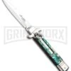 AKC 7.75" Leverletto Abalone Automatic Knife - Bayonet -AKC Knives Shop AKC Leverletto Abalone Auto Bayo BHQ 92874 jr large