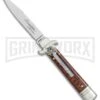 AKC 7.5" Leverletto Snakewood Automatic Knife - Flat Grind 1 AKC 7.5" Leverletto Snakewood Automatic Knife - Flat Grind -AKC Knives Shop AKC Leverletto snakewood flat grind BP 0439 er large
