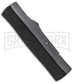 AKC Minion Concord Black/Sim Carbon Fiber OTF Automatic Knife - Black Flat -AKC Knives Shop AKC Minion Concord Black Slim CF OTF Auto Black Flat GX 33107 jr side large