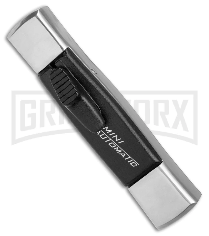 AKC Minion Concord Polish/Black OTF Automatic Knife - Flat Grind Black Plain 4 AKC Minion Concord Polish/Black OTF Automatic Knife - Flat Grind Black Plain - Image 2