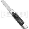 AKC Minion Concord Polish/Black OTF Automatic Knife - Flat Grind Satin Plain -AKC Knives Shop AKC Minion Concord Polish Black OTF Auto Satin Flat GX 41031 jr large