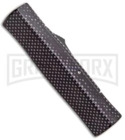 AKC Minion Concord Sim Carbon Fiber OTF Automatic Knife - Black Flat -AKC Knives Shop AKC Minion Concord Slim CF OTF Auto Black Flat GX 33108 jr side large