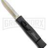 AKC Minion Concord Black OTF Automatic Knife - Dagger Gold Plain -AKC Knives Shop AKC Minion OTF Concord Black Gold Dagger BHQ 52368 jr 2 large