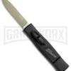 AKC Minion Concord Black OTF Automatic Knife - Flat Gold Plain -AKC Knives Shop AKC Minion OTF Concord Black Gold Flat BHQ 52367 jr large