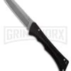 AKC Smarty Black Automatic Knife Reverse Tanto - Stonewash Plain -AKC Knives Shop AKC Smarty Automatic Knife Black Aluminum 3.3in Stonewash BHQ 180893 hd large