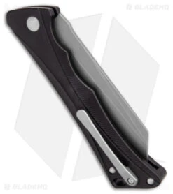 AKC Smarty Automatic Knife Button Lock Black Aluminum (3.3" Stonewash) 7 AKC Smarty Automatic Knife Button Lock Black Aluminum (3.3" Stonewash) -AKC Knives Shop AKC Smarty Automatic Knife Button Lock Black Aluminum Stonewash2 side kc