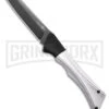 AKC Smarty Silver W/Black Bolster Automatic Knife Reverse Tanto - Black SW Plain 2 AKC Smarty Silver W/Black Bolster Automatic Knife Reverse Tanto - Black SW Plain -AKC Knives Shop AKC Smarty Automatic Knife Silver w Black Bolster 3.3in Black Stonewash BHQ 185812 hd large