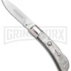 AKC Speed Hunter Dark/Light Horn Automatic Knife - Polish Plain -AKC Knives Shop AKC Speed Hunter Auto Italian Knife Dark Horn Polish BHQ 50883 jr large