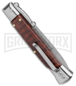 AKC Swinguard 9" Snakewood (Damascus Bayonet Blade) -AKC Knives Shop AKC Swinguard 9in Snakewood Damascus Bayo GX 4274 jr side large