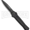 AKC X-treme Ace Black Automatic Knife - Black Plain 2 AKC X-treme Ace Black Automatic Knife - Black Plain -AKC Knives Shop AKC X TREME ACE Side Opening Automatic Knife Black Black BHQ 100384 kp open large