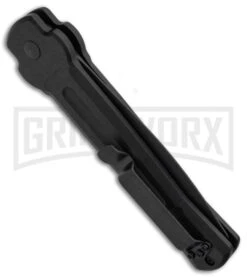 AKC X-treme Ace Black Automatic Knife - Black Plain -AKC Knives Shop AKC X TREME ACE Side Opening Automatic Knife Black Black BHQ 100384 kp side large
