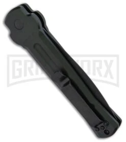 AKC X-treme Ace Dark Green Automatic Knife - Black Plain -AKC Knives Shop AKC X TREME ACE Side Opening Automatic Knife Green Black BHQ 100385 kp side large