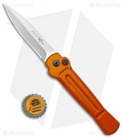 AKC X-treme Ace Automatic Knife Orange Aluminum (3.9" Satin) -AKC Knives Shop AKC X Treme Ace Auto Orange Satin BHQ 139321 jr bottlecap
