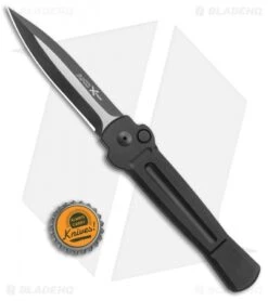 AKC X-treme Ace Automatic Knife Black (3.6" Black Two Tone) -AKC Knives Shop AKC X treme Ace Auto Black Dagger Black TT BHQ 136142 jr bottlecap