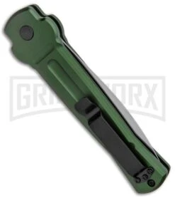 AKC X-treme Ace Green Automatic Knife - Satin Plain -AKC Knives Shop AKC X treme Ace Auto Green SW BHQ 125448 jr side large
