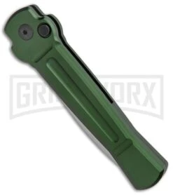 AKC X-treme Ace Green Automatic Knife - Satin Plain -AKC Knives Shop AKC X treme Ace Auto Green SW BHQ 125448 jr spine large