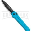 AKC X-treme ACE Light Blue Automatic Knife - Black -AKC Knives Shop AKC X treme Ace Auto Light Blue Black ACE LBLB BHQ 115396 jr large