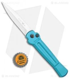 AKC X-treme Ace Automatic Knife Light Blue (3.6" Satin) -AKC Knives Shop AKC X treme Ace Auto Light Blue Satin BHQ 105418 jr bottlecap