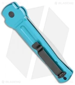 AKC X-treme Ace Automatic Knife Light Blue (3.6" Satin) -AKC Knives Shop AKC X treme Ace Auto Light Blue Satin BHQ 105418 jr side