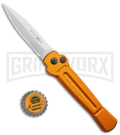 AKC X-treme Ace Orange Automatic Knife - Satin Plain 9 AKC X-treme Ace Orange Automatic Knife - Satin Plain -AKC Knives Shop AKC X treme Ace Auto Orange Satin BHQ 136149 jr bottlecap large