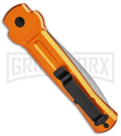 AKC X-treme Ace Orange Automatic Knife - Satin Plain 8 AKC X-treme Ace Orange Automatic Knife - Satin Plain -AKC Knives Shop AKC X treme Ace Auto Orange Satin BHQ 136149 jr side large