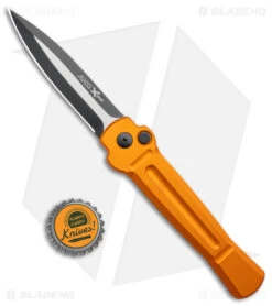 AKC X-treme Ace Automatic Knife Orange Aluminum (3.6" Two Tone) -AKC Knives Shop AKC X treme Ace Auto Orange TT BHQ 143389 jr bottlecap