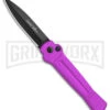 AKC X-treme Ace Purple Automatic Knife - Black Plain -AKC Knives Shop AKC X treme Ace Auto Purple Black BHQ 179221 jr large