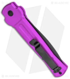 AKC X-treme Ace Automatic Knife Purple (3.6" Black) -AKC Knives Shop AKC X treme Ace Auto Purple Black BHQ 179221 jr side