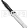AKC X-treme Ace Silver Black Automatic Knife -AKC Knives Shop AKC X treme Ace Auto Silver Black BHQ 113942 jr large