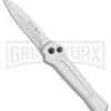 AKC X-treme Ace Silver Automatic Knife - Satin Plain -AKC Knives Shop AKC X treme Ace Auto Silver Satin BHQ 113920 jr large