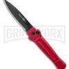 AKC X-treme Ace Red Automatic Knife - Black Plain 1 AKC X-treme Ace Red Automatic Knife - Black Plain -AKC Knives Shop AKC X treme Ace Automatic Knife Red 3.6 Black BHQ 123056 LS large