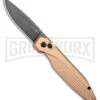 AKC X-treme Dandy Tan Aluminum Automatic Knife - Black Stonewash 1 AKC X-treme Dandy Tan Aluminum Automatic Knife - Black Stonewash -AKC Knives Shop AKC X treme Dandy Tan Aluminum Auto Black SW BHQ 176846 jr large