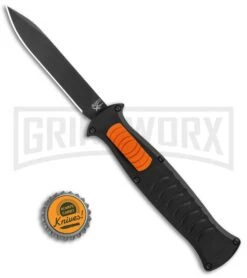 AKC X-treme EVO Black / Orange Slide OTF Automatic Knife - Black Plain -AKC Knives Shop AKC X treme EVO OTF Auto Black Orange Slide Black BHQ 114335 jr bottlecap large