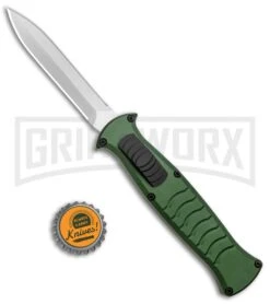 AKC X-treme EVO Green OTF Automatic Knife - Satin DE Dagger -AKC Knives Shop AKC X treme EVO OTF Auto Green Satin DE Dagger BHQ 134949 jr bottlecap 2 large