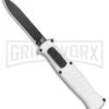 AKC X-treme EVO Silver OTF Automatic Knife - Black Plain -AKC Knives Shop AKC X treme EVO OTF Auto Silver Black BHQ 114658 jr large