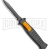 AKC X-treme EVO Black / Orange Slide OTF Automatic Knife - Black Plain Dagger -AKC Knives Shop AKC X treme EVO OTF Automatic Knife Black Orange Slide 3.5 Black Dagger BHQ 119626 LS large