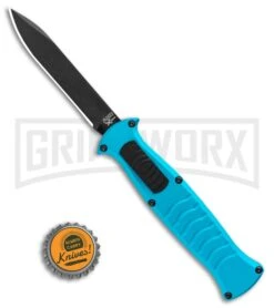 AKC X-treme EVO Blue OTF Automatic Knife - Black Plain 9 AKC X-treme EVO Blue OTF Automatic Knife - Black Plain -AKC Knives Shop AKC X treme EVO OTF Automatic Knife Blue 3.5in Black EVO LBB BHQ 114336 LS Bottlecap large