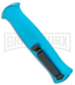 AKC X-treme EVO Blue OTF Automatic Knife - Black Plain 8 AKC X-treme EVO Blue OTF Automatic Knife - Black Plain -AKC Knives Shop AKC X treme EVO OTF Automatic Knife Blue 3.5in Black EVO LBB BHQ 114336 LS Side large