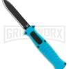 AKC X-treme EVO Blue OTF Automatic Knife - Black Plain -AKC Knives Shop AKC X treme EVO OTF Automatic Knife Blue 3.5in Black EVO LBB BHQ 114336 LS large